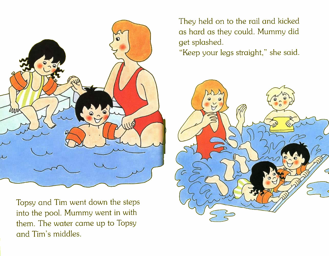 Ladybird - Topsy Tim Books - Learn To Swim (05),绘本,绘本故事,绘本阅读,故事书,童书,图画书,课外阅读